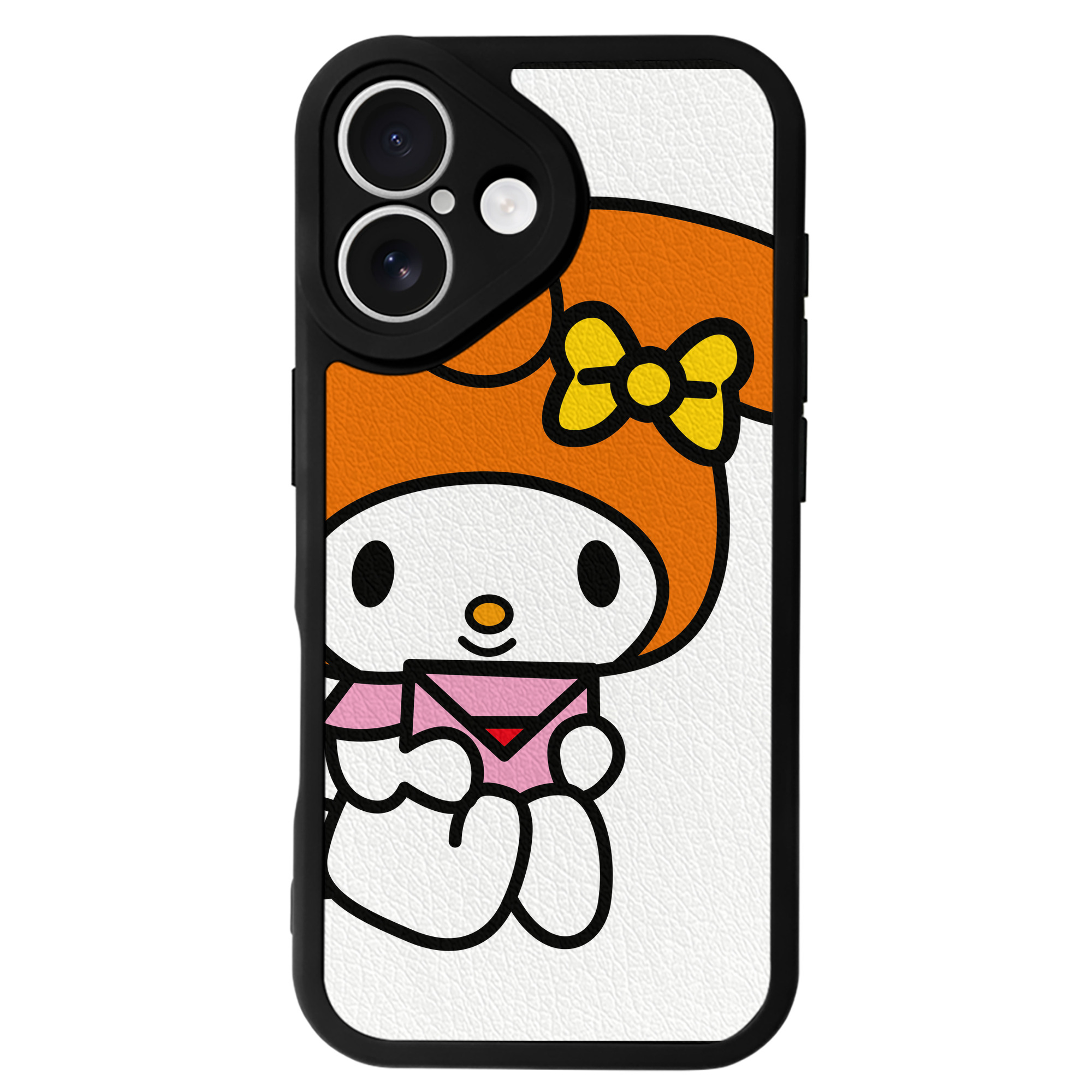 （画像用） Hello Kitty ハローキティ 【iPhone 16シリーズ対応】シリコンスマホケース（レザー調） 材質：シリコン